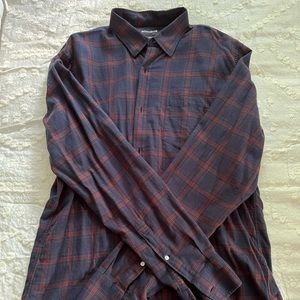 NWOT Bonobos Button Down Plaid Slim XL LONG